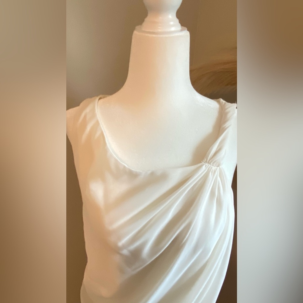 Express Women’s Small Cream Dress Tank‎ Top Shirt Office Summer Fall Spring - Picture 2 of 4